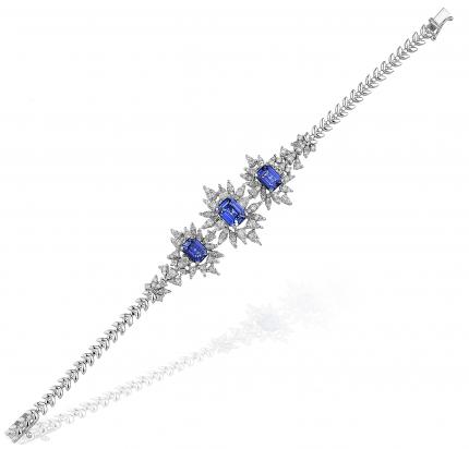 9.00 ct. Pırlanta Safir Bileklik